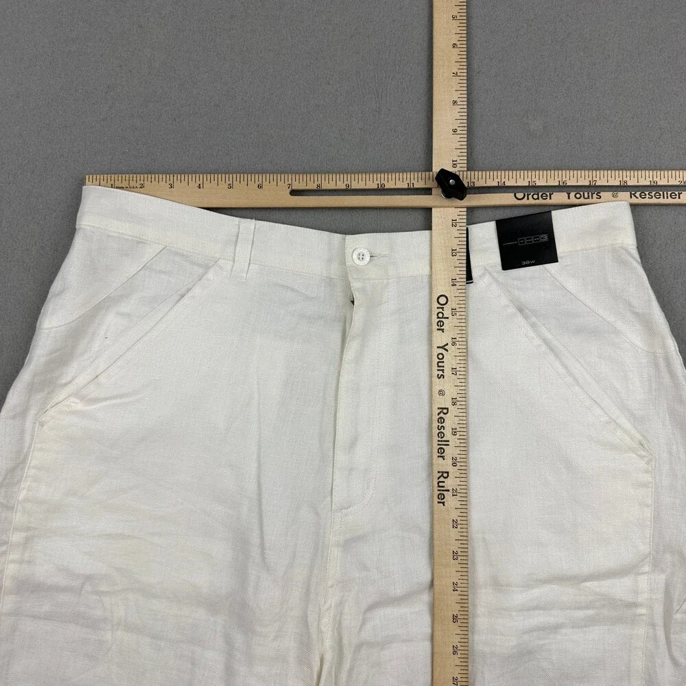 Vintage Jordan Shorts Men 38 Beige Baggy Two-3 Cargo Hip Hop Linen Y2K Deadstock
